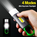 image of USB Rechargeable LED Flashlight High Brightness Zoomable with COB G2W8 Side for Outdoor Flashlight 4 Modes